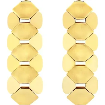 Módní doplněk Extravagantní pozlacené náušnice Hexagonia TJ3636 Breil