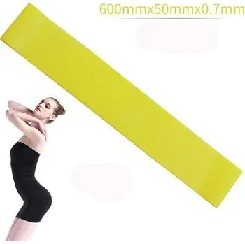 Pětibarevná odporová fitness guma | cvičební pás - 1 ks - žlutá