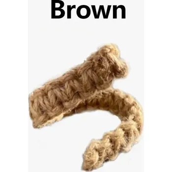 Uchycení záclony a závěsu Jutové opletené držáky závěsů | lanko na závěsy - Hnědý , 2 ks