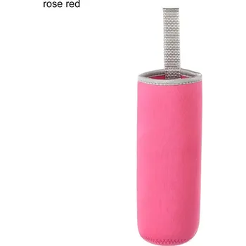 Praktický neoprenový obal na sportovní láhev 550 ml | pouzdro - Růžově červená