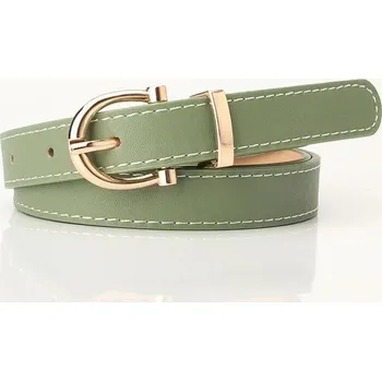 Opasek Stylový dámský pásek s přezkou do kalhot | módní doplněk - světle zelená , 104 cm