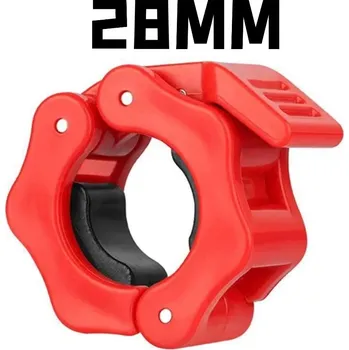 Rychloupínací svorky na činky 25–30 mm | držák závaží, fitness příslušenství - 1 ks Červená 28 mm