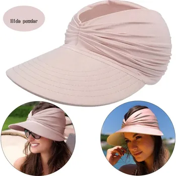 Klobouk Letní dámský klobouk sluneční clona plážová | plážový doplněk - skrýt růžovou , jedna velikost