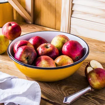 Smaltovaná kuchyňská mísa ENAMEL ORANGE 2,5 l