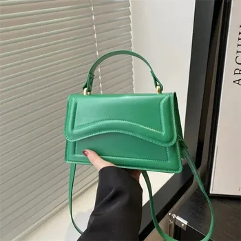 Kabelka Elegantní minimalistická crossbody taška | dámská kabelka - Zelený