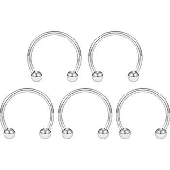 Piercing Ocelový piercing do rtu a nosu | tělový šperk - Ocel 5 ks , 1,2 x 10 mm