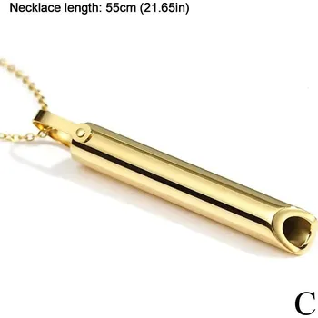 Náhrdelník Elegantní ocelový dámský náhrdelník pro klid | náhrdelník, šperk s píšťalkou - 3