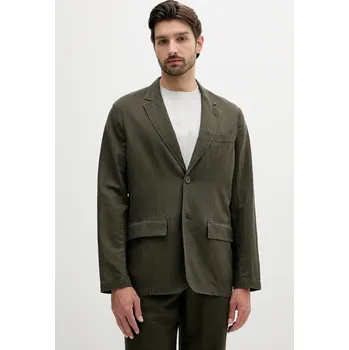 Dámské sako Sako s příměsí lnu Armani Exchange XM000654.AF13180 zelená 79X, vel. 38