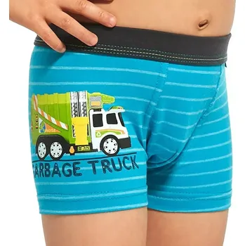 Boxerky Chlapecké boxerky Cornette Garbage Truck tyrkys Kids 701/66