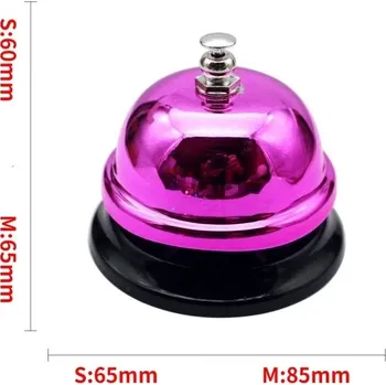 Domovní zvonek Elegantní stolní hotelový zvonek se servisním kroužkem | recepční zvonek - Růžová červená , M