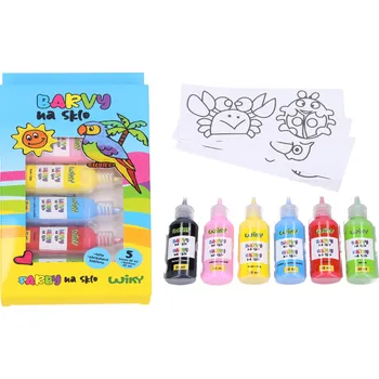 Speciální výtvarná barva Wiky kreativita Barvy na sklo 5+1 22ml