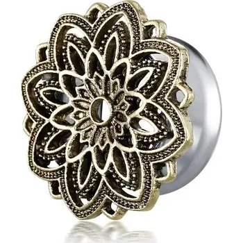 Piercing Tunely z chirurgické oceli s přívěskem 10mm | plugy do ucha 2 ks - N011 , 12mm