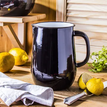 Smaltovaný džbán na vodu a nápoje ARNIKA BLACK 2,5 l