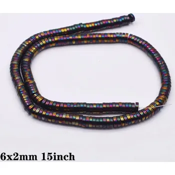 Náramek Hematitové černé korálky tvar srdce | výroba šperků - 14