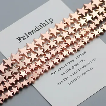 Náramek Hvězdicové hematit korálky | šperky - B-350852 , 10mm 48ks 1 pramen