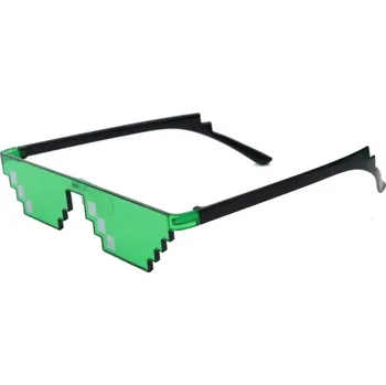 Sluneční brýle Retro pixelové sluneční brýle unisex party | ochrana zraku - Zelená-A