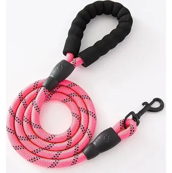 Vodítko pro psa Nylonové vodítko pro psy | chovatelské potřeby - Růžový