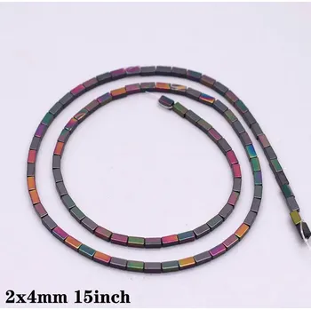 Náramek Hematitové černé korálky tvar srdce | výroba šperků - 3