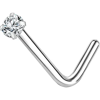 Piercing Krystalový piercing do nosu | šperk - B Stříbro , 1,5 mm