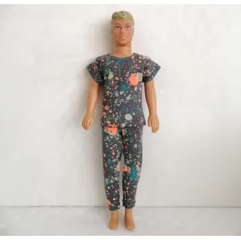 Doplněk pro panenku Pyžamo pro panenku typu Kena - šedé
