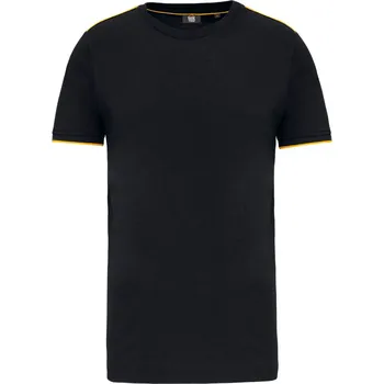 Dílna WK DESIGNED TO WORK WK 3020 / Pánské pracovní tričko s krátkým rukávem - černá/žlutá XL