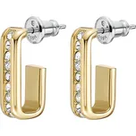 Módní pozlacené náušnice se zirkony Archival JOF01037710 Fossil