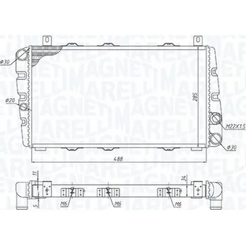Chladič motoru Chladič, chlazení motoru MAGNETI MARELLI 350213189700