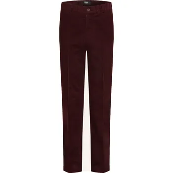 Pánská móda Fendi Pánské Manšestrové Kalhoty Regular Fit, tmavě červená, 50