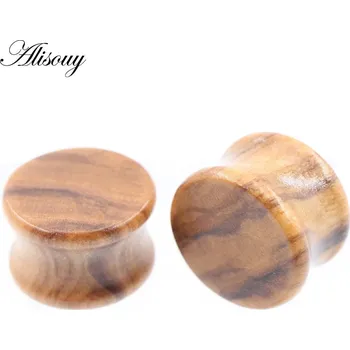 Piercing Dřevěné tunely do uší punk styl | piercing šperk 2 ks - B. , 16mm