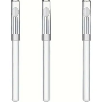 Kosmetický štětec Přenosný silikonový štětec na rtěnku s krytem | štětec na rty, kosmetický štětec - 3 ks 02