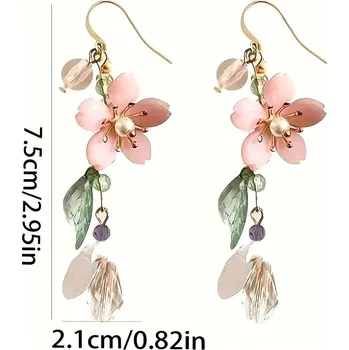 Náušnice Romantické visací náušnice s motivem květin | náušnice, šperk - Styl1