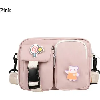 Kabelka Stylová dívčí crossbody taška s průhledným designem | dámská kabelka - Růžový