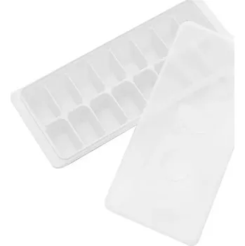 Tvořítko na led Praktická plastová forma na led s víčkem | box na led - Bílý