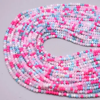 Korálek Barevné skleněné korálky 2mm mix | šperky cca 162 ks - A11 2mm