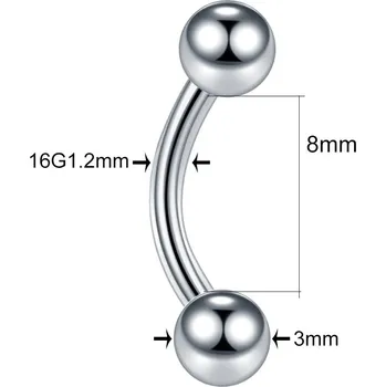 Piercing Ocelový septum kroužek clicker | piercing šperk - 2 , stříbrná barva
