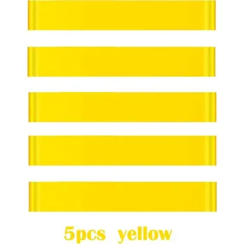 Pětibarevná odporová fitness guma | cvičební pás - 5 ks - žlutá