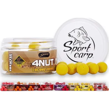 Nástraha Sportcarp plovoucí boilies Identic 150ml 15mm Pop Up 4NUT Coconut Bomb