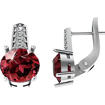 Náušnice Stříbrné náušnice s granáty GRAAGUC1929 Beneto Exclusive