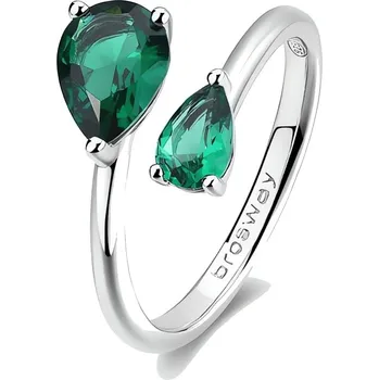 Prsten Stříbrný otevřený prsten Life Green Fancy FLG114 Brosway / Obvod: 52 mm - 52 mm