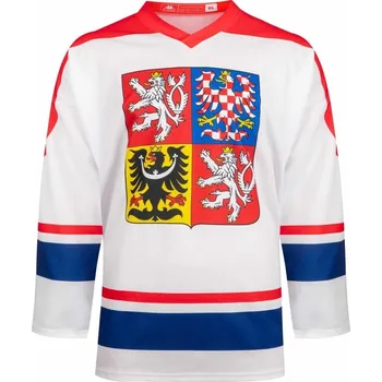 Fan dres Česko bílá s červenými rameny 140