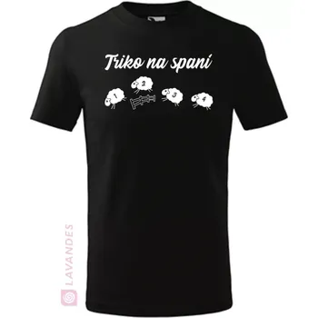 Dívčí tričko Triko na spaní 2, dívčí, černá, 122 (Dětské tričko na spaní)