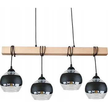 DŘEVĚNÉ ZÁVĚSNÉ SVÍTIDLO NAD STŮL DO KUCHYNĚ STROPNÍ SVÍTIDLO LED LUSTR E27