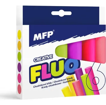 Kresba Chodníkové křídy fluo kulaté 6ks