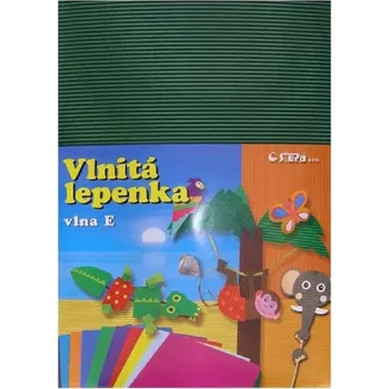 Barevný papír Barevná vlnitá lepenka B4 10ks tmavě zelená