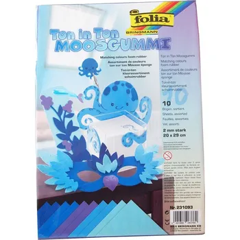 Pěnová guma A4 modrá 10ks