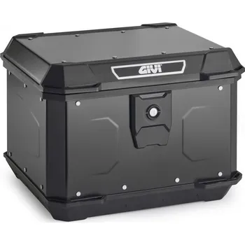 Zavazadlo na motocykl Alp44B Alpina kufr Givi hliníkový černě lakovaný (Monolock s vlastní plotnou), objem 44 ltr.