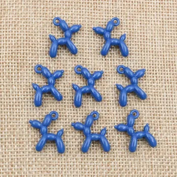 Přívěsek 10 ks Balónkový pes kovový přívěsek mix barev | dekorace - AG3-51