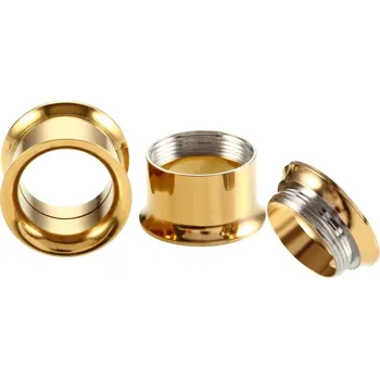 Piercing Ocelové tunely do uší se závitem | šperk 2 ks - G-závit , 14mm