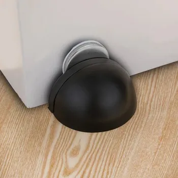 dveřní zarážka Magnetická nerezová zarážka dveří | doraz dveří 4 ks - Černý