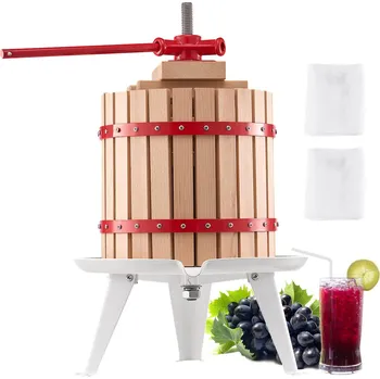 Lis na ovoce Vevor Ovocný lis 3.2 Gal/12L s dřevěným košem a 8 bloky, ruční na mošt